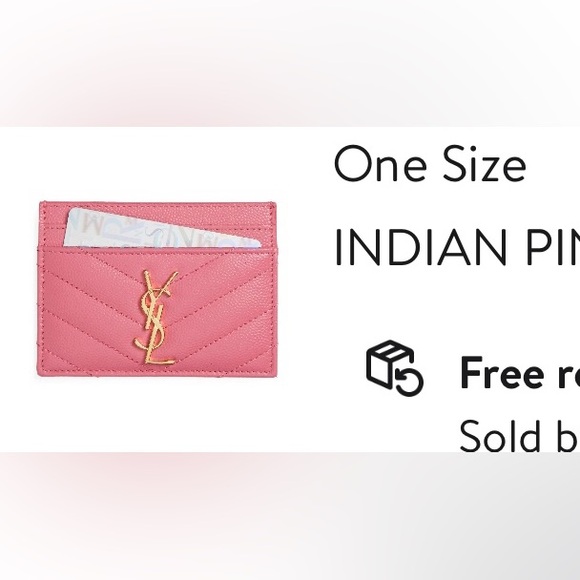 Yves Saint Laurent Pink Card Holder - Picture 1 of 2